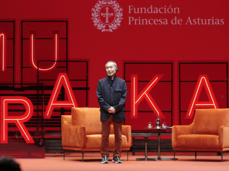 Murakami, en el encuentro con lectores en el Jovellanos con motivo de los Premios Princesa 2023