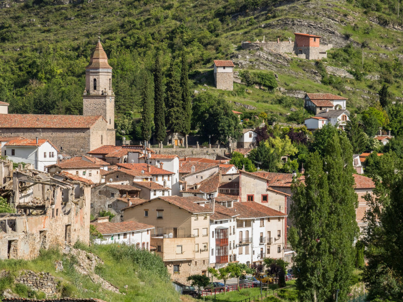 Pueblo de Soto en Cameros en la provincia de La Rioja, España