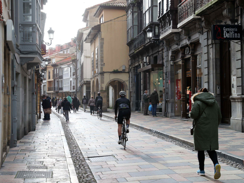 La calle Rivero de Avilés