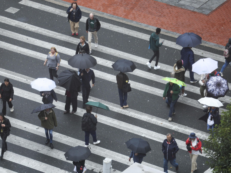 Fotografía de un día lluvioso en Bilbao.