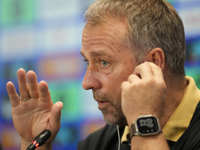 Hansi Flick, en la rueda de prensa previa al Clásico.