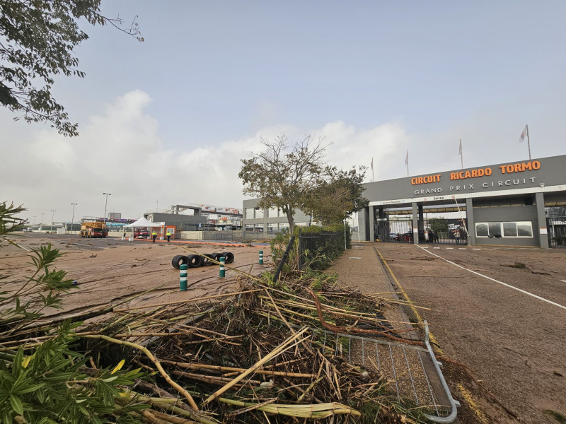 El circuito Ricardo Tormo de Cheste ha sido castigado por la DANA.