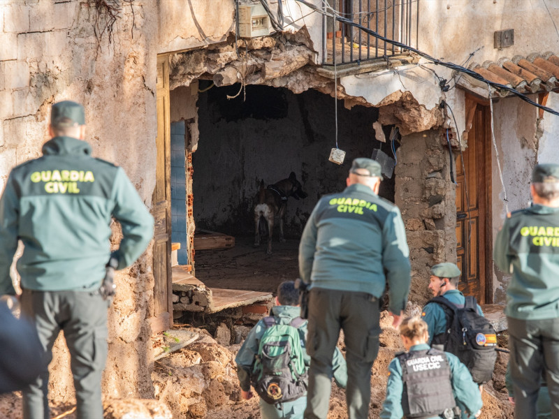 Guardia Civil durante la tragedia