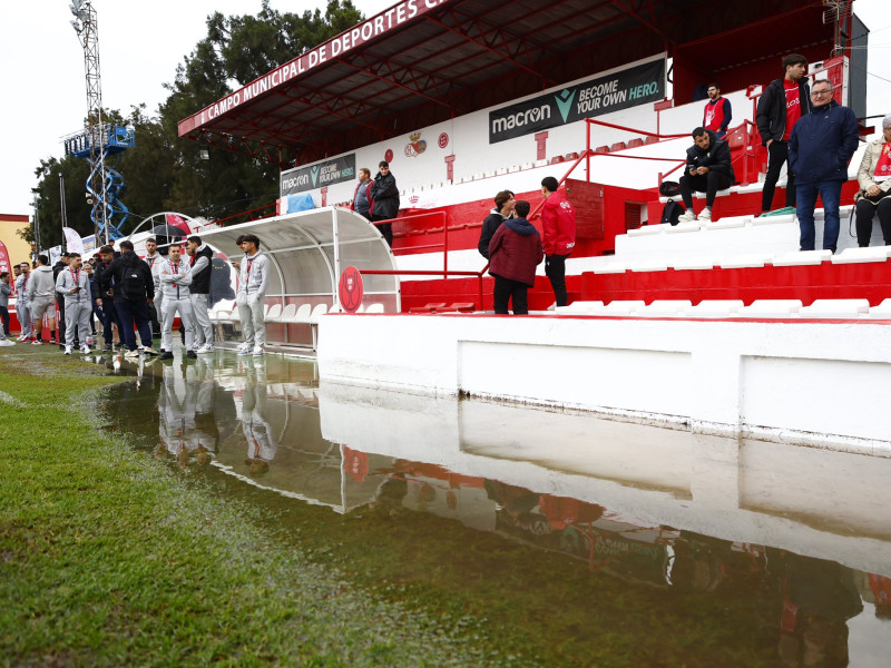 La imagen del campo del Chiclana donde tenía que jugar Osasuna