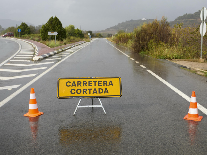 Carretera cortada DANA