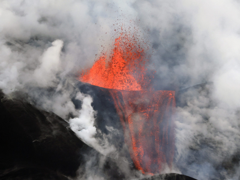 Volcán del Cumbre Vieja en erupción en La Palma.