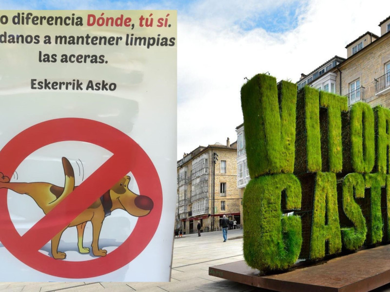 Uno de los carteles puestos con los comerciantes en sus negocios