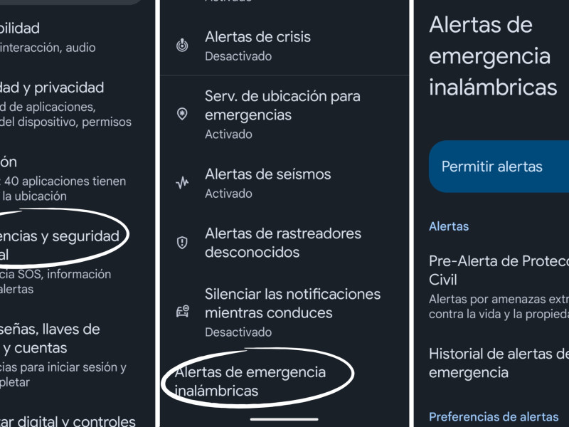 Así puedes activar las alertas de ES-Alert en tu Android