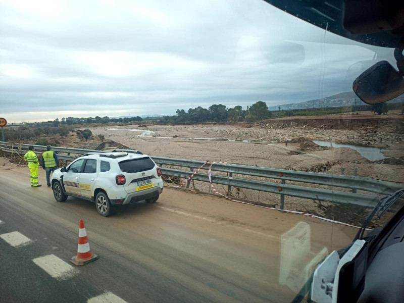 Imagen en el camino a Valencia desde el camión de Pegasus