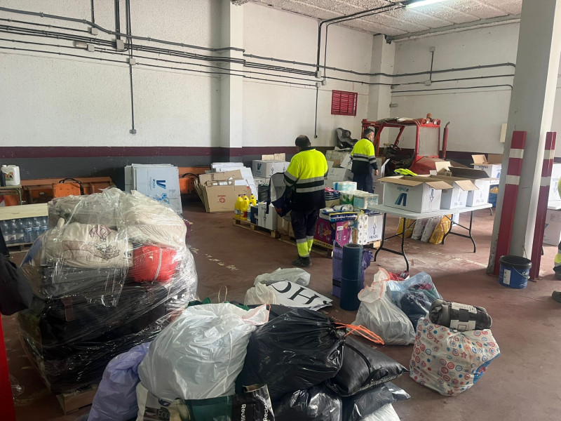 Recogida de donaciones en Collado Villalba