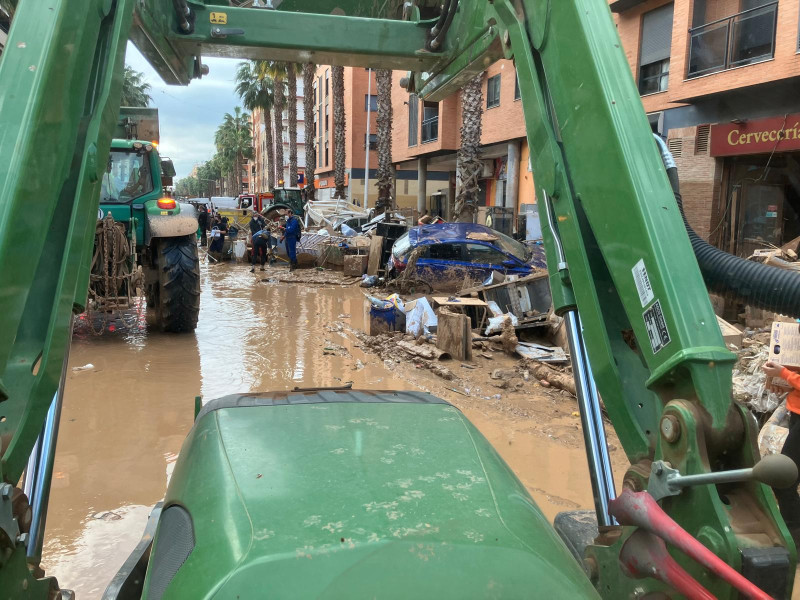 Imágenes tomadas desde el tractor de Ovidio Pardo.