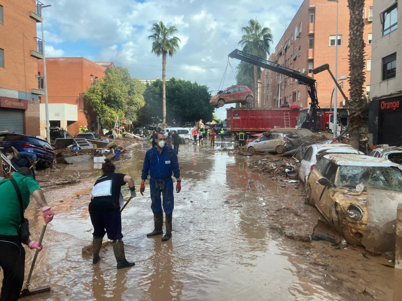 Imagen de Catarroja (Valencia) donde trabaja el operativo aragonés.