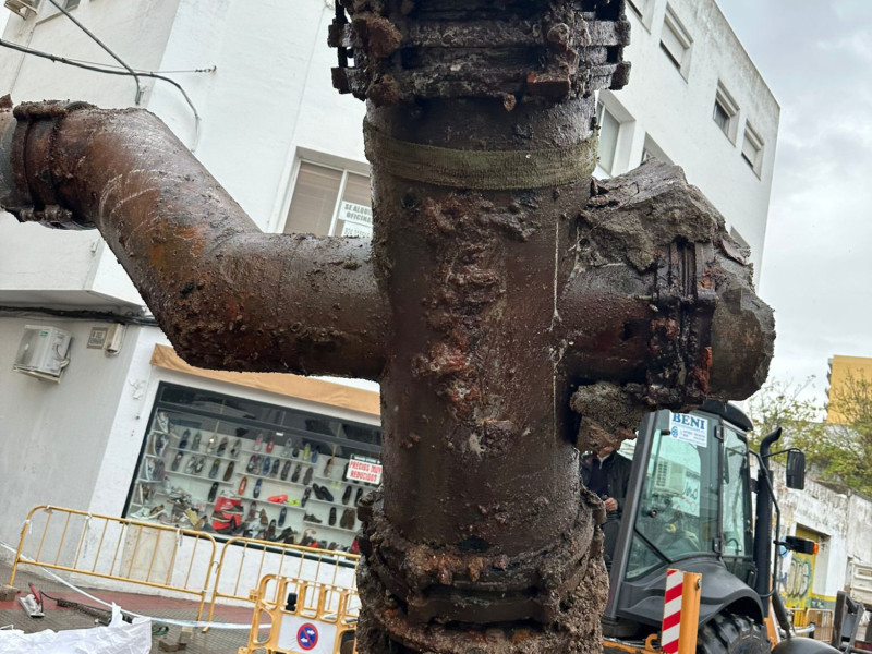 Tubería retirada en Mérida