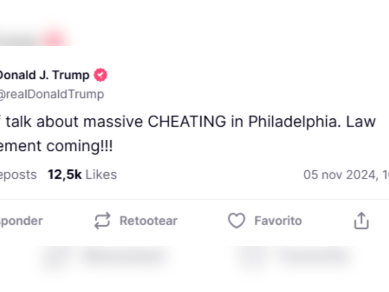 El mensaje de Donald Trump en su red social