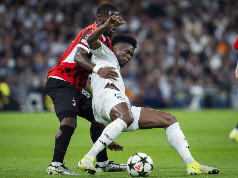 Aurelien Tchouameni, durante el Real Madrid-Milán de este martes.