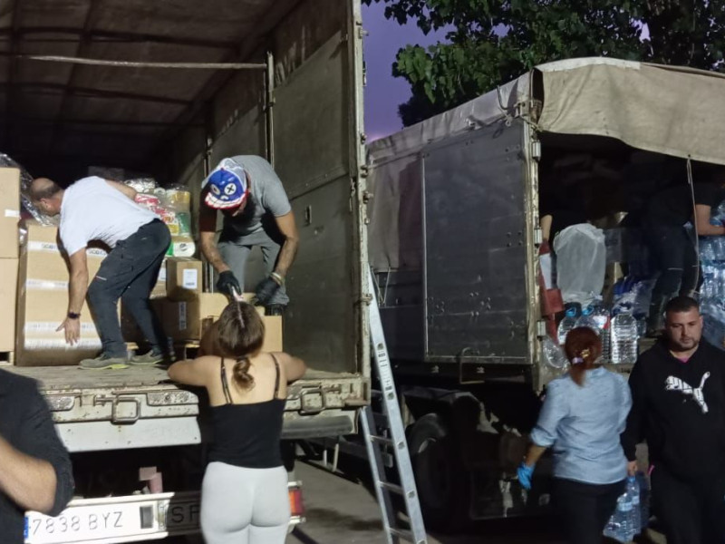 Ayuda a los damnificados en Santa Cruz de la Zarza, Toledo