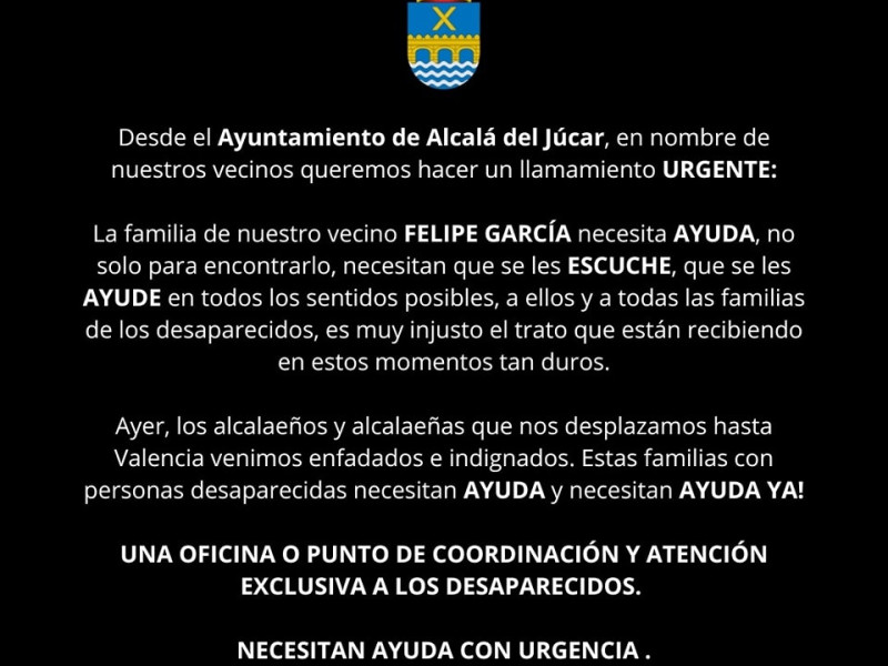 Comunicado Alcalá del Júcar