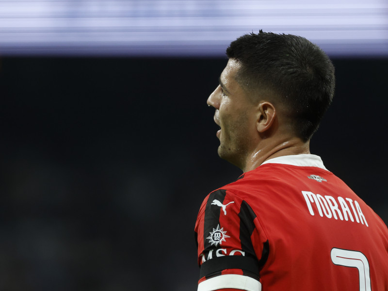 Álvaro Morata, durante el Real Madrid-Milán de este martes en el Bernabéu.