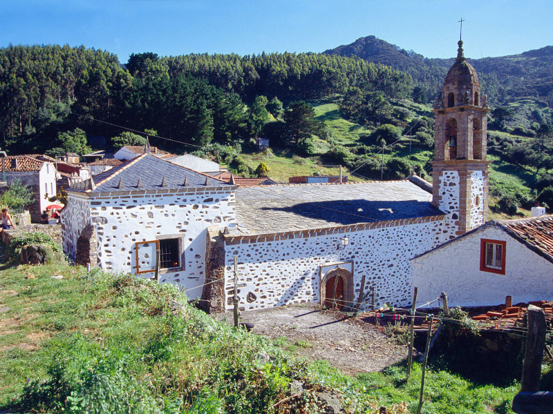 Iglesia de San Andrés. San Andrés do Teixido, provincia de La Coruña, Galicia, España