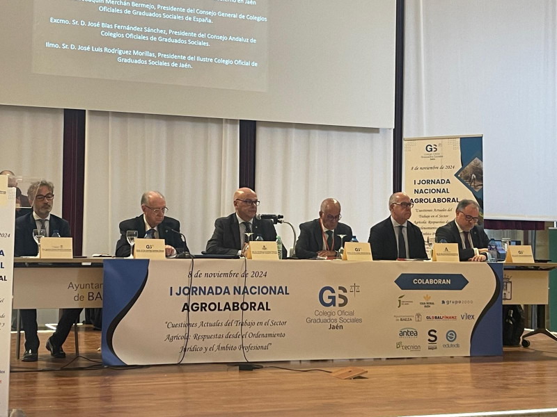 El Colegio Oficial de Graduados Sociales organiza en Baeza la I Jornada Nacional Agrolaboral