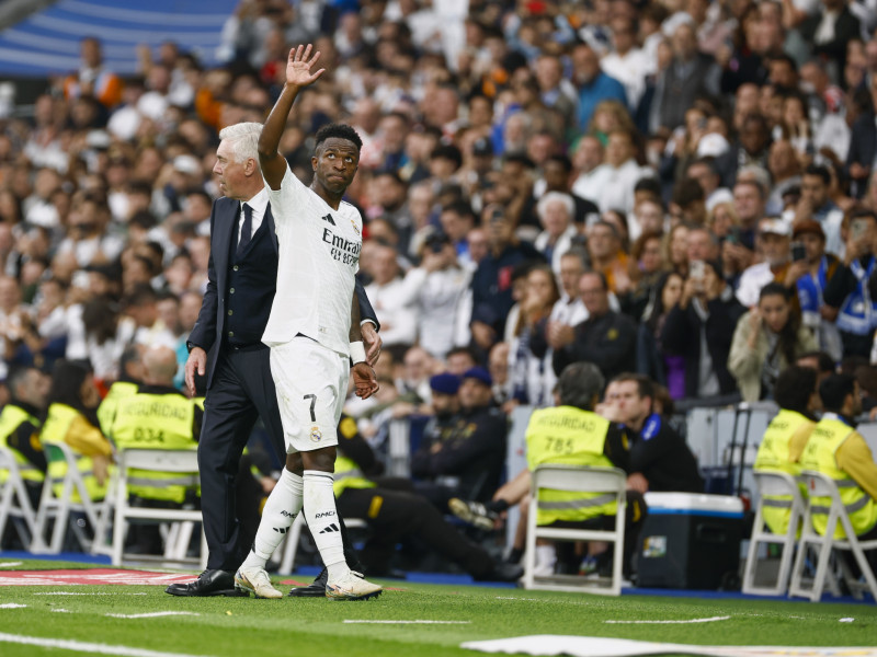 Vinicius, tras ser cambiado durante el encuentro ante Osasuna