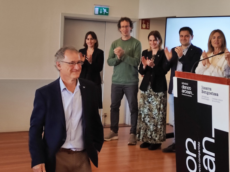 Joxerra Bengoetxea, en la presentacion de su candidatura a rector de la UPV-EHU