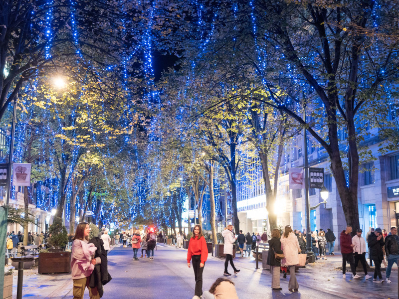 Gran Vía de Bilbao w Boże Narodzenie