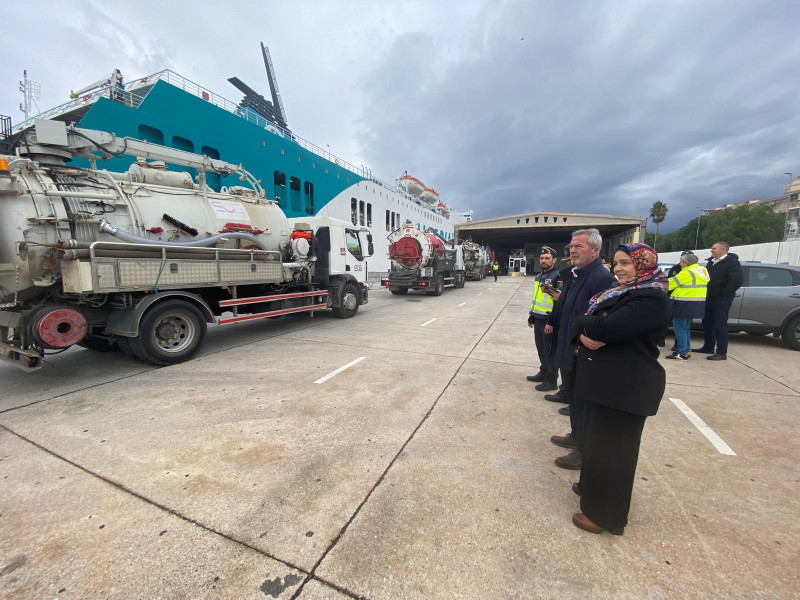 Recibimiento del convoy procedente de Marruecos