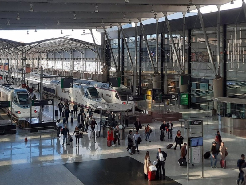 La estación de tren María Zambrano de Málaga ha sido desalojada ante el temporal