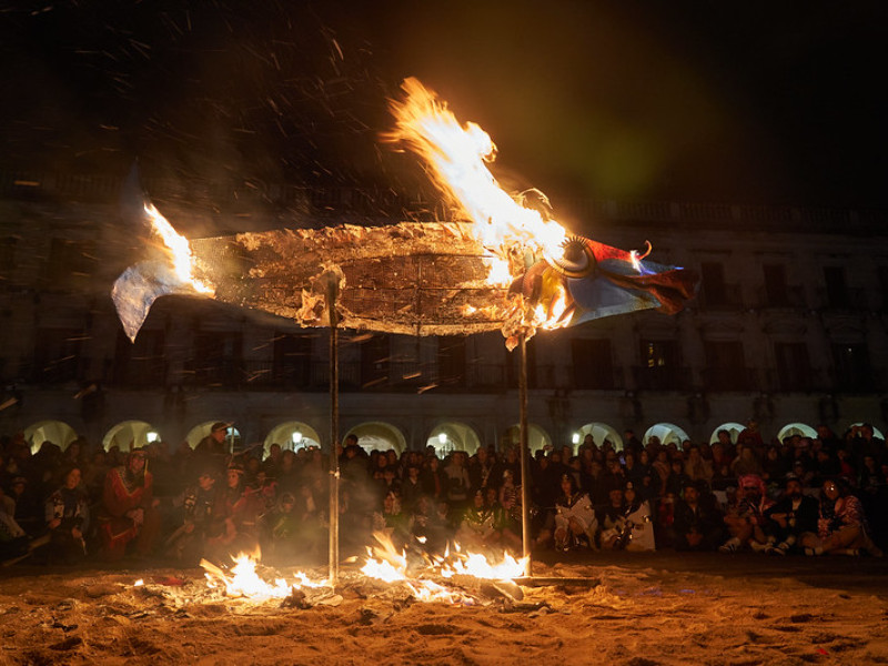 Quema de la sardina que pone fin al Carnaval de Vitoria