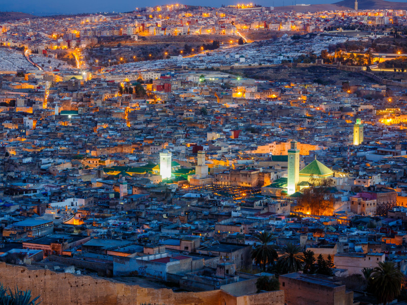 La Medina de Fez, Marruecos al atardecer