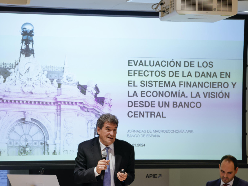 El gobernador del Banco de España, José Luis Escrivá, participa en la tercera edición de las Jornadas de Información Macroeconómica organizadas por la Asociación de Periodistas de Información Económica (APIE)