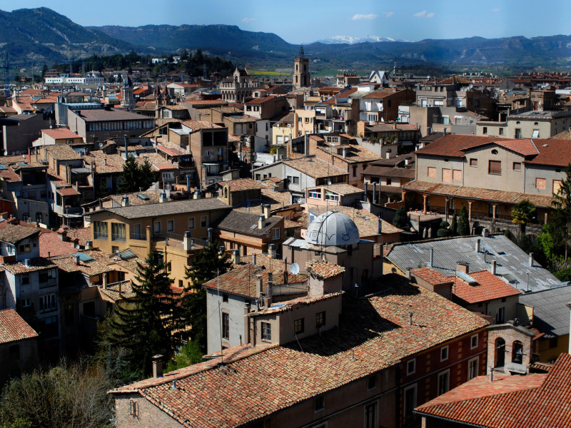 Vista Panorámica, Campanario, Catedral, San Pere, Vic, Osona, Barcelona, ​​Cataluña, España