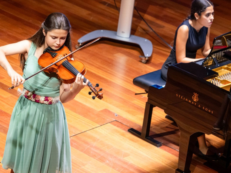 Cristina Alonso durante un concierto