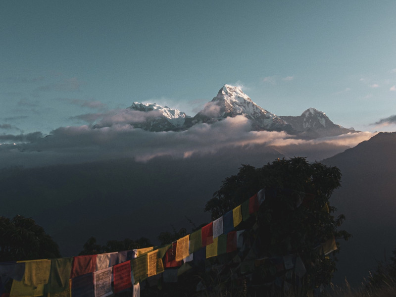 Las vistas de cara al Annapurna son increíbles