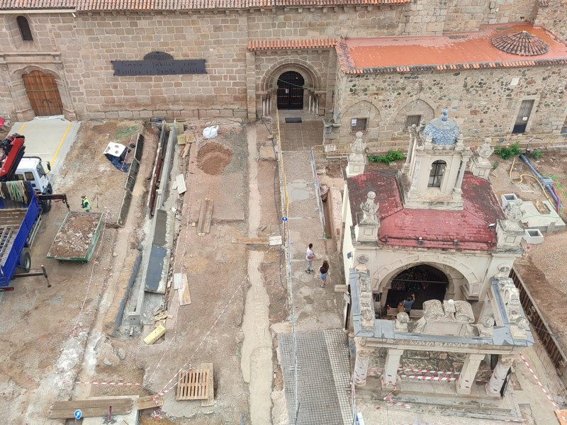 Panorámica de la obra en la Plaza de Santa Eulalia