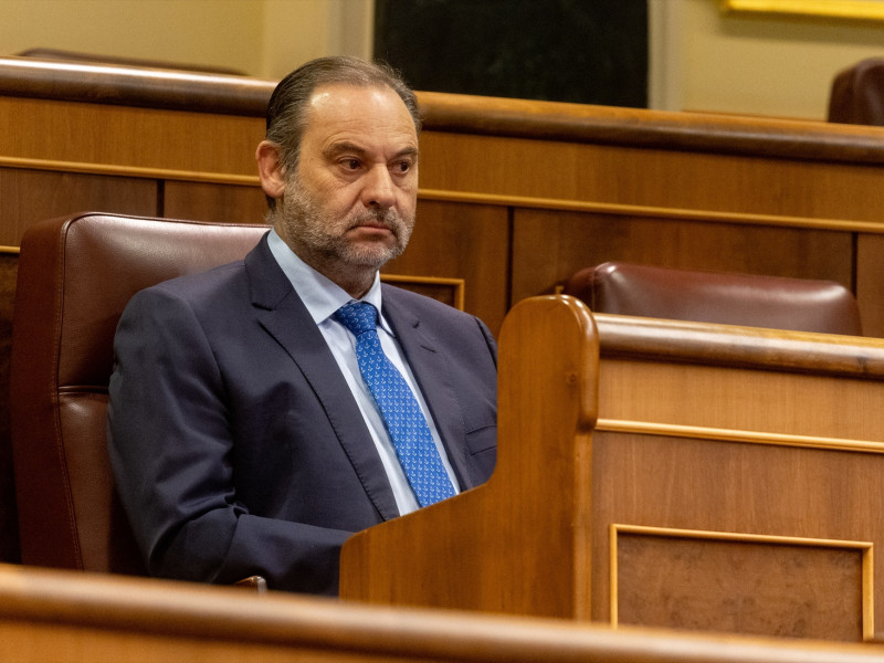 El diputado del Grupo Mixto José Luis Ábalos durante un pleno en el Congreso de los Diputados, a 14 de noviembre de 2024, en Madrid