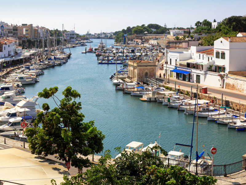 Antiguo puerto deportivo y puerto, Ciutadella, Menorca, España