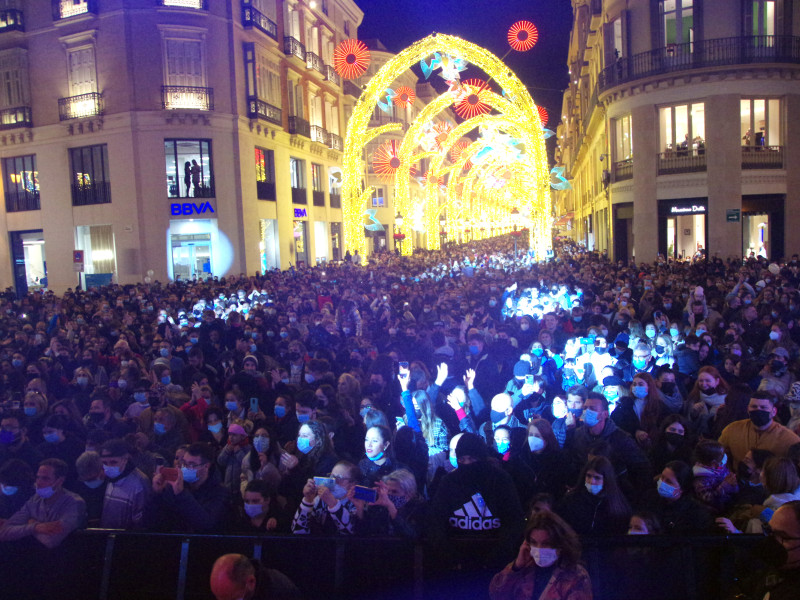 Alumbrado en calle Larios