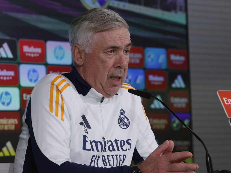 Carlo Ancelotti, en la rueda de prensa previa al partido ante el Getafe.