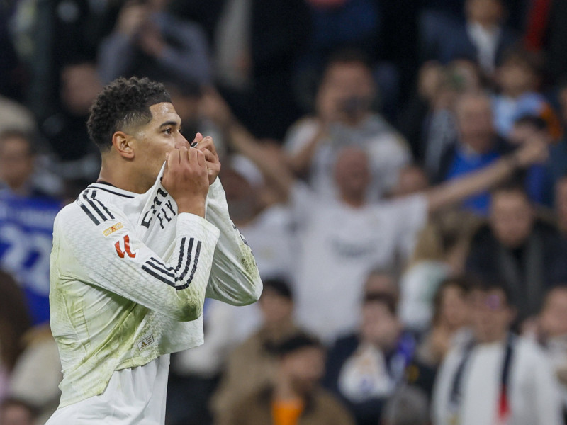 Jude Bellingham celebra el primer gol de su equipo