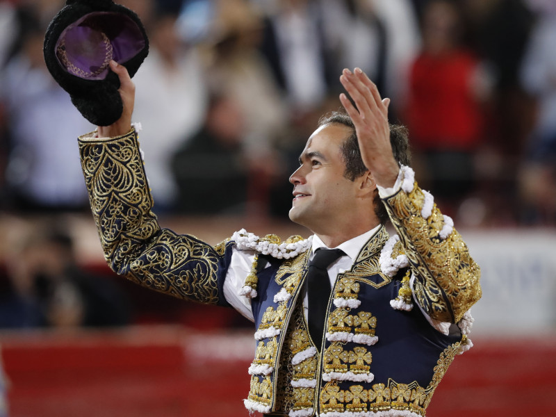 Juan Pablo Sánchez cortó este domingo la única oreja del festejo en La México