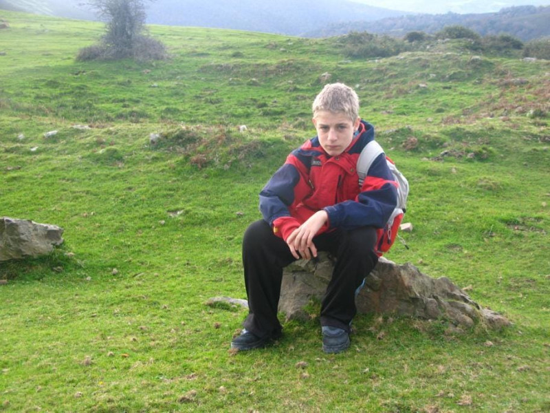 Adrián Hinojosa, de niño. El deporte le ayudó a superar el acoso escolar