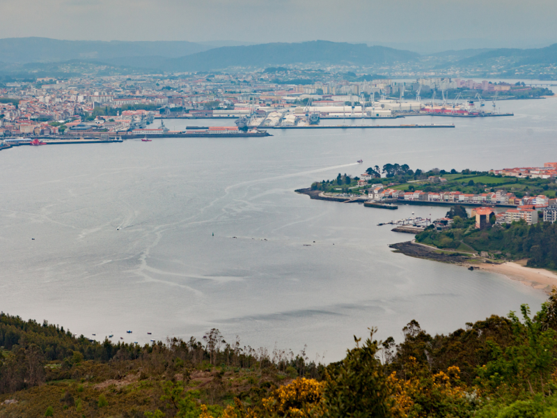 Foto de archivo de una vista panorámica de la ría de Ferrol