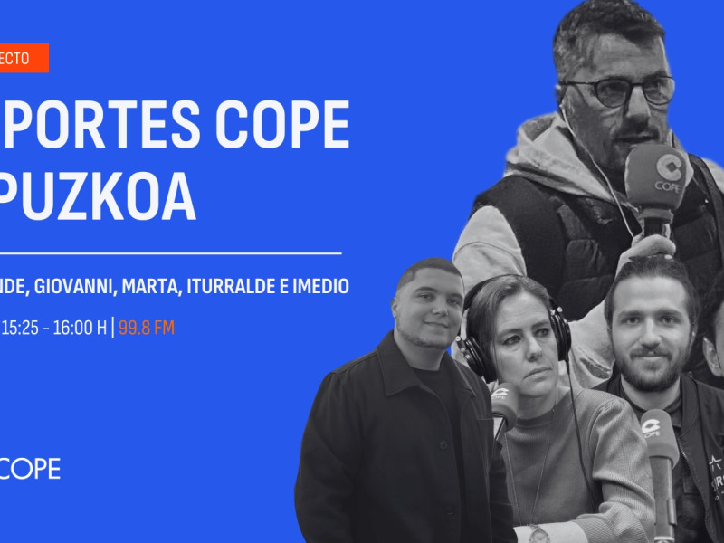 La Charla de la Cope se emitirá en directo en Deportes COPE Gipuzkoa a las 15.25 h