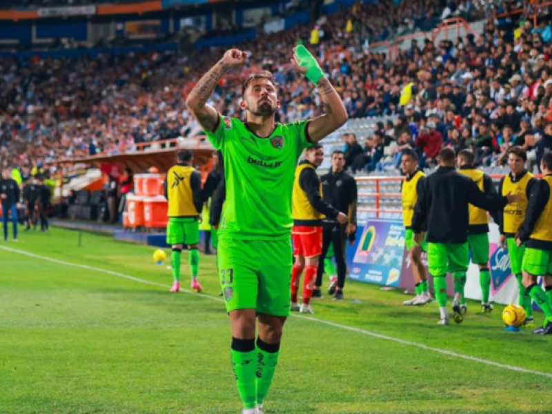 Aitor García celebra un gol con los 'Bravos' de Juárez