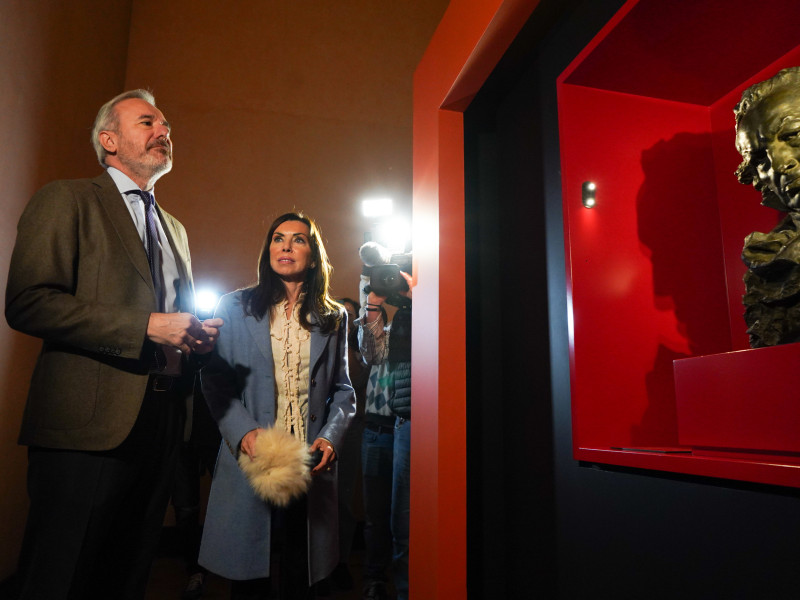 Visita del presidente Azcón a la exposición 'Goya, del Museo al Palacio'.