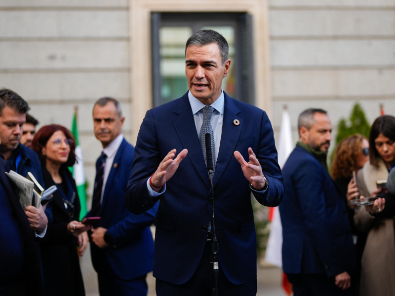 Pedro Sánchez en el Congreso de los Diputados en el Día de ña Constitución