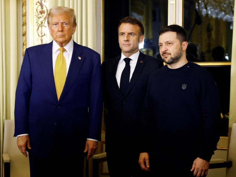 trump macron zelenski