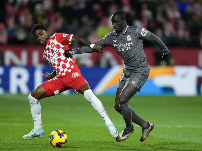 Ferland Mendy, durante el encuentro ante el Girona